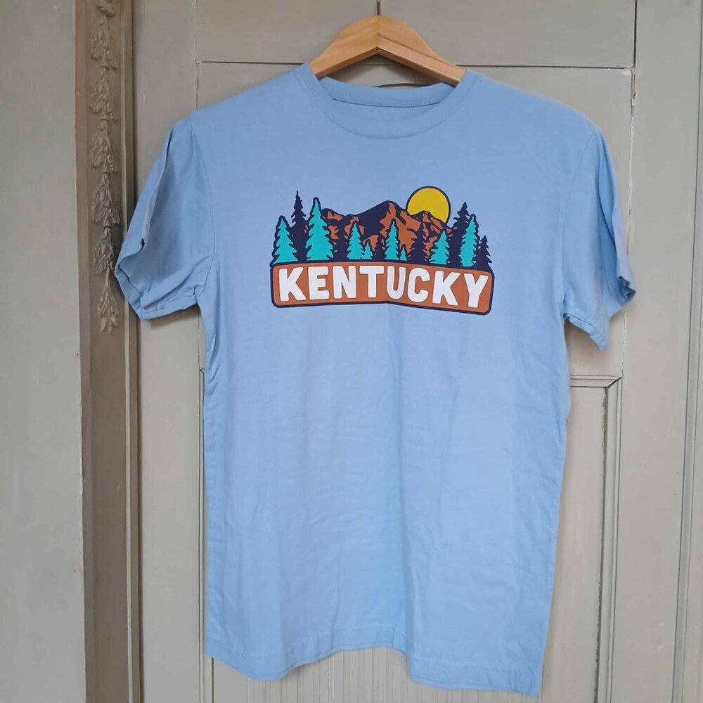 5/$25 State of Mine KENTUCKY Baby Blue Graphic T Shirts Size Small